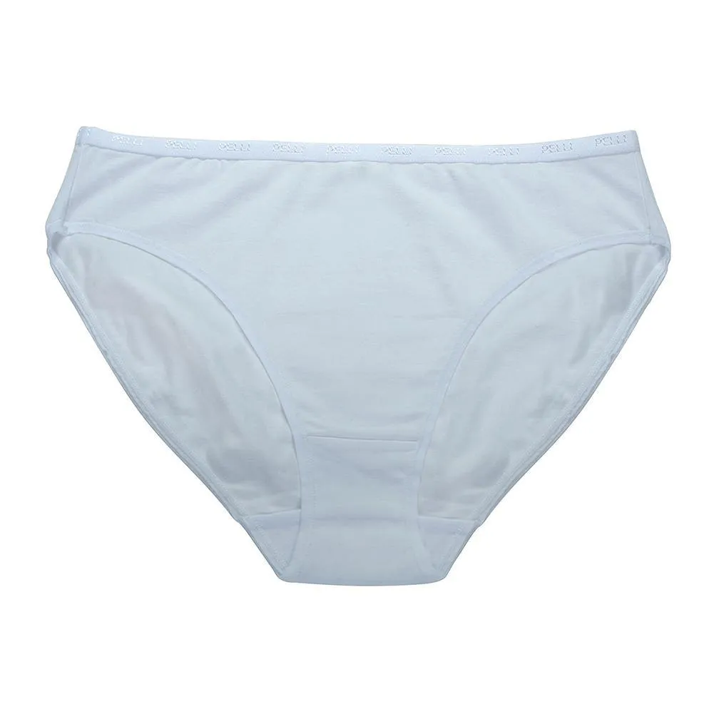 Woman's Cotton Spandex Hi-cut Plain Briefs 8-pack