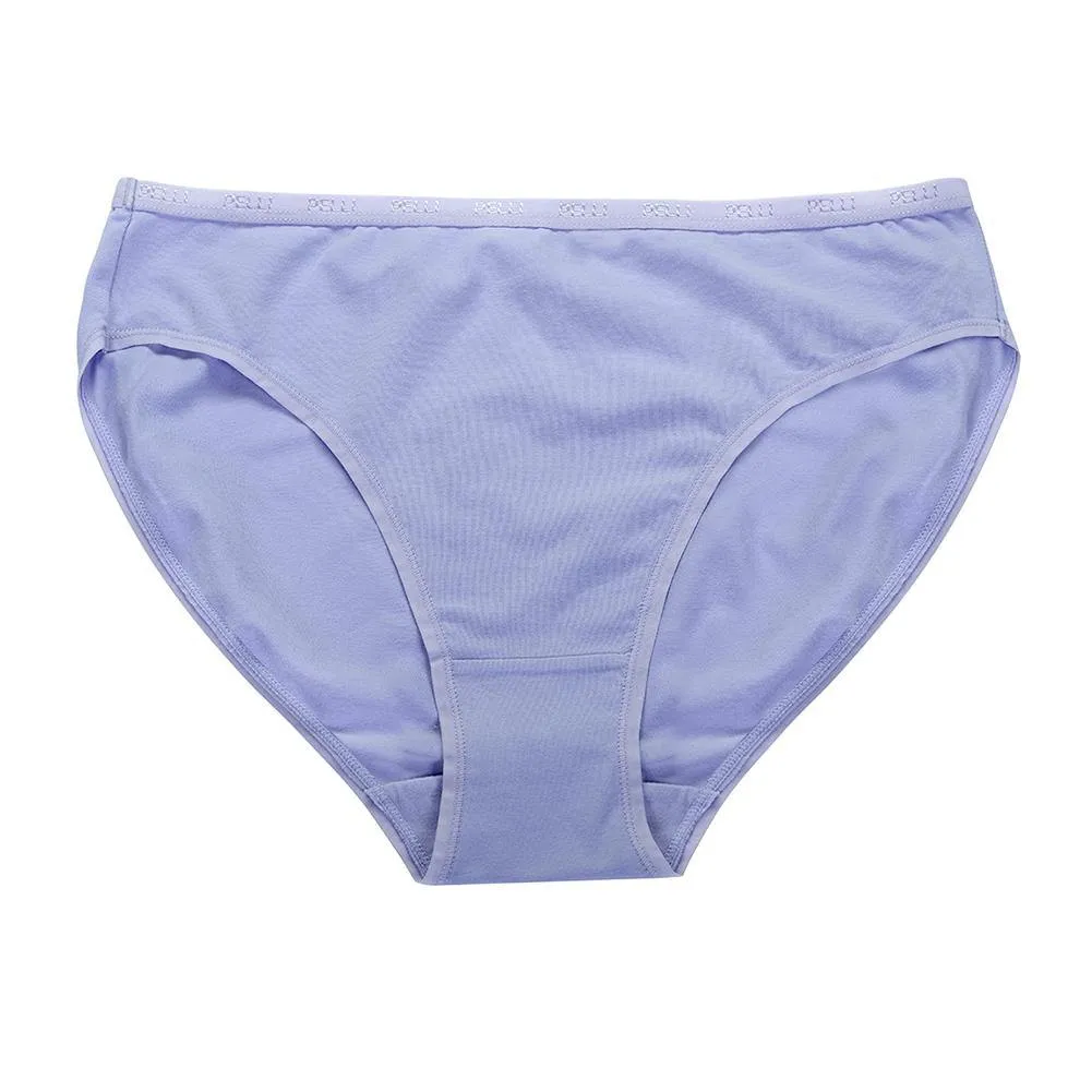 Woman's Cotton Spandex Hi-cut Plain Briefs 8-pack